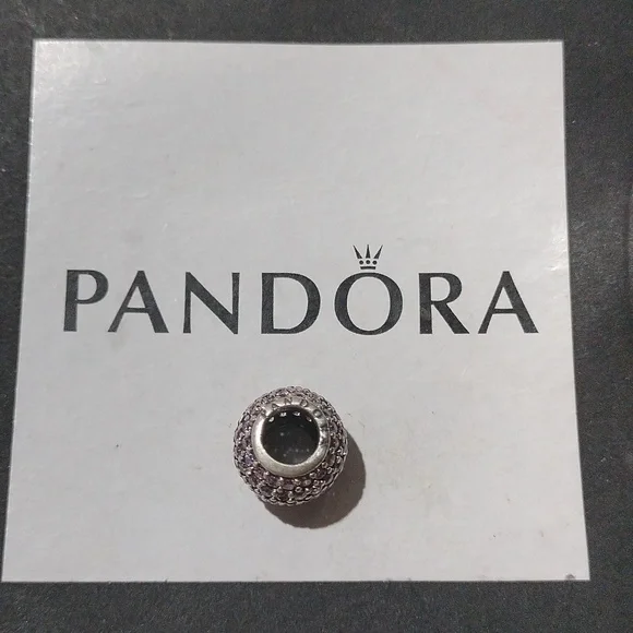 Pandora Sterling Silver Pave Lights Charm with Salmon Zirconia - 791051Pcz - Picture 3 of 5